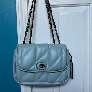 Coach Pillow Madison in rare Aqua